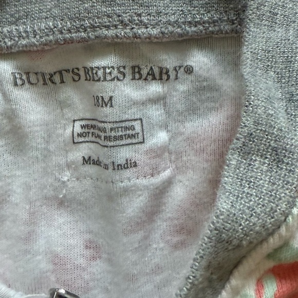 Burt's Bees|FREE w kids purchase,Baby girl Pink & Green Floral Footie pajamas••• - Picture 6 of 6